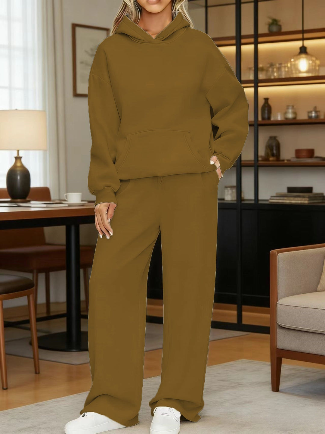 Women's cozy oversized hoodie and wide jogger pants set Hudson & Parker