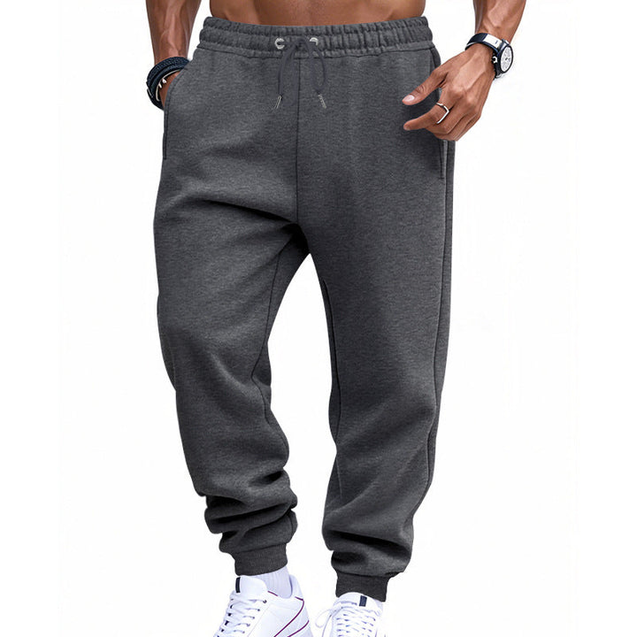 Men's sporty sweat jogging pants with elastic tunnel drawstring waist, ribbed cuffs, and deep side pockets Hudson & Parker