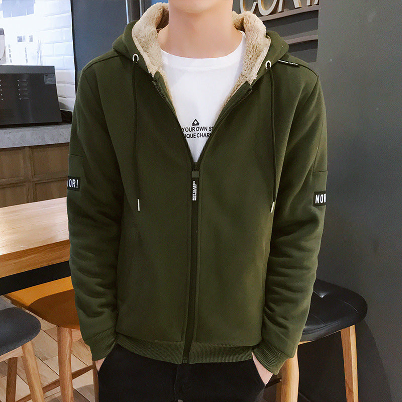 Men's Urban Zip Hoodie with Teddy lining, stand-up collar hood & ribbed cuffs Hudson & Parker