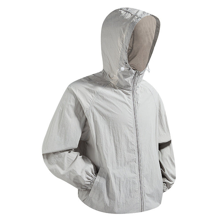 Unisex Lightweight packable hooded windbreaker with water-repellent ripstop shell and adjustable hood Hudson & Parker