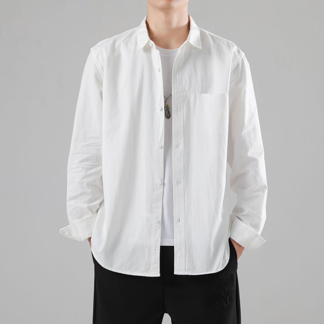 Men's Loose Overshirt with Chest Pocket and Light Texture Hudson & Parker