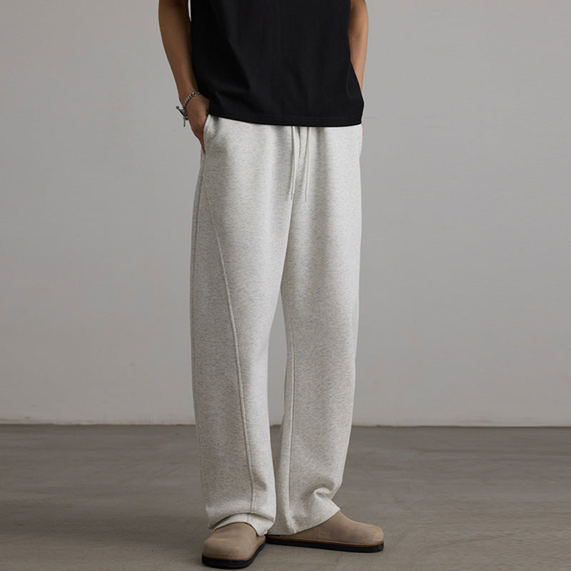 Men's Loose Sweatpants with Drawstring, Center Pleat and Loose Leg Hudson & Parker