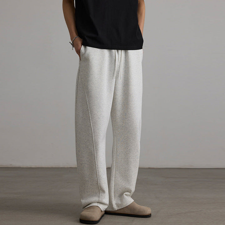 Men's Loose Sweatpants with Drawstring, Center Pleat and Loose Leg Hudson & Parker