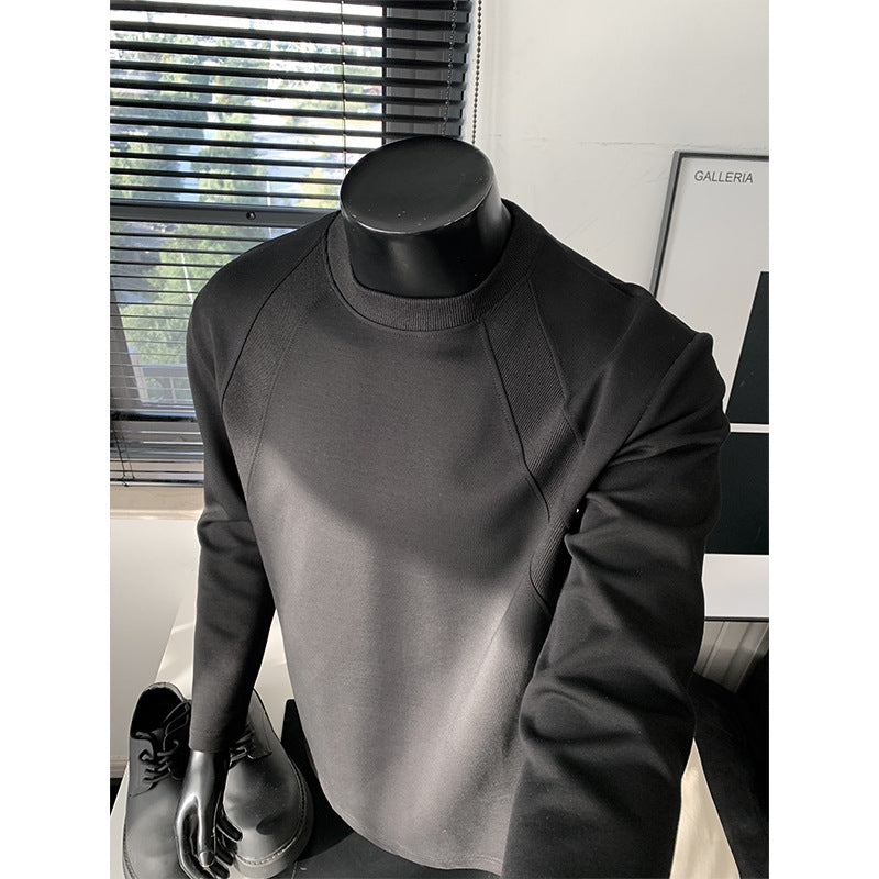 Men's Fine Long Sleeve Sweatshirt with Light Stand-up Collar and Raglan Seams Hudson & Parker