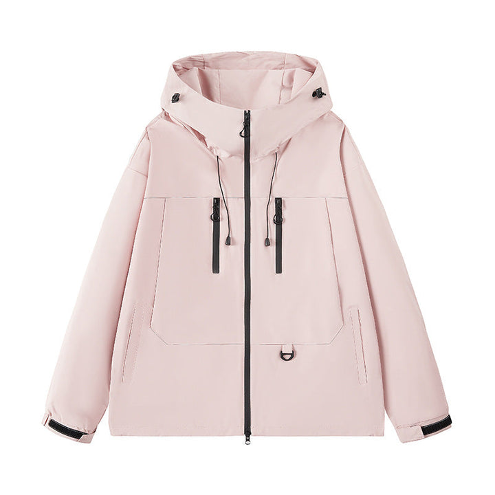 Men's technical water-repellent hooded transition jacket with taped zippers & utility pockets Hudson & Parker