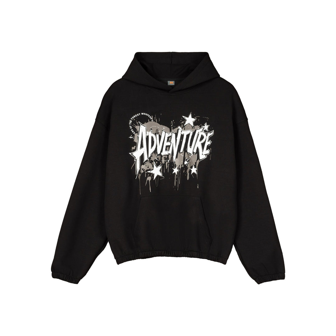 Unisex Oversized Hoodie with large graphic print, kangaroo pocket and elastic hem Hudson & Parker