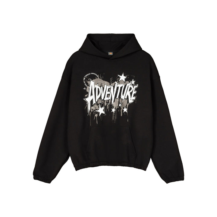 Unisex Oversized Hoodie with large graphic print, kangaroo pocket and elastic hem Hudson & Parker