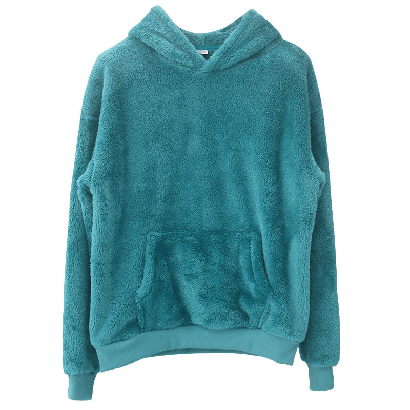 Unisex nan cozy teddy fleece hoodie with oversized fit and kangaroo pocket Hudson & Parker