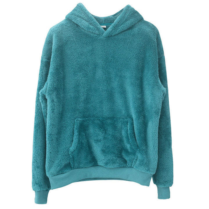 Unisex nan cozy teddy fleece hoodie with oversized fit and kangaroo pocket Hudson & Parker