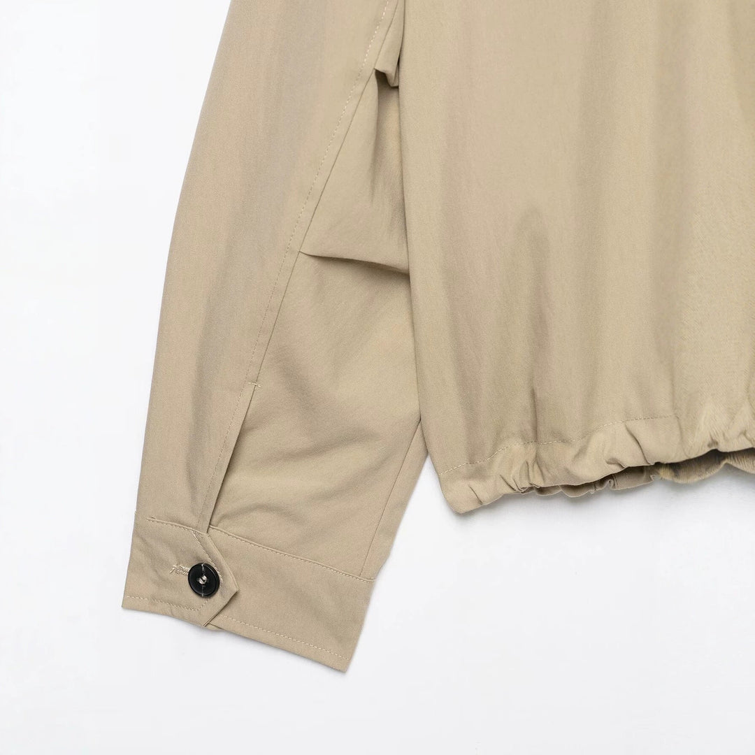 Women's lightweight hooded jacket in oversized boxy cut with drawstring hem Hudson & Parker