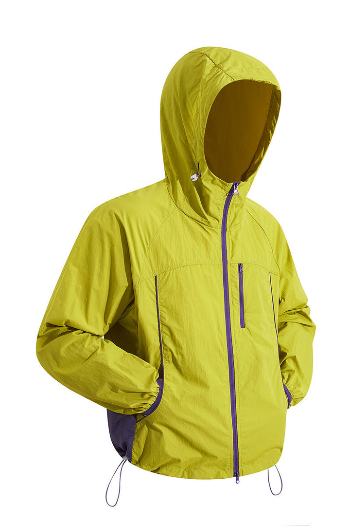 Men's Ultralight Hooded Windbreaker made of Ripstop with Adjustable Hem & Chest Zipper Hudson & Parker
