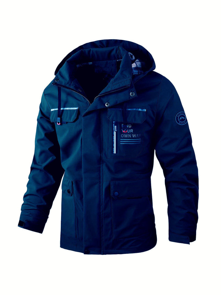 Men's water-repellent utility parka with hood, multiple pockets, and wind protection Hudson & Parker