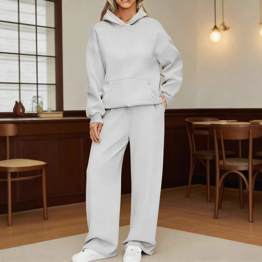 Women's cozy oversized hoodie and wide jogger pants set Hudson & Parker