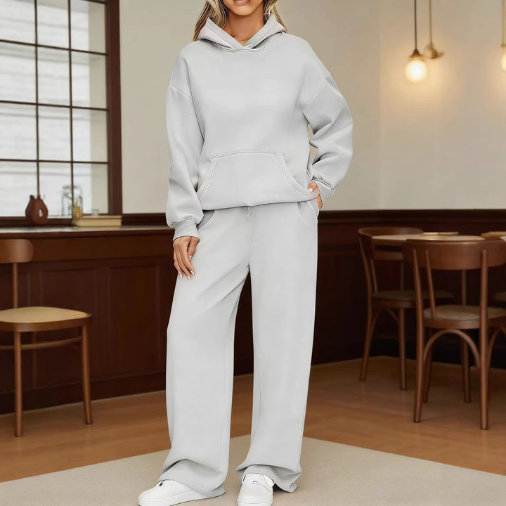 Women's cozy oversized hoodie and wide jogger pants set Hudson & Parker