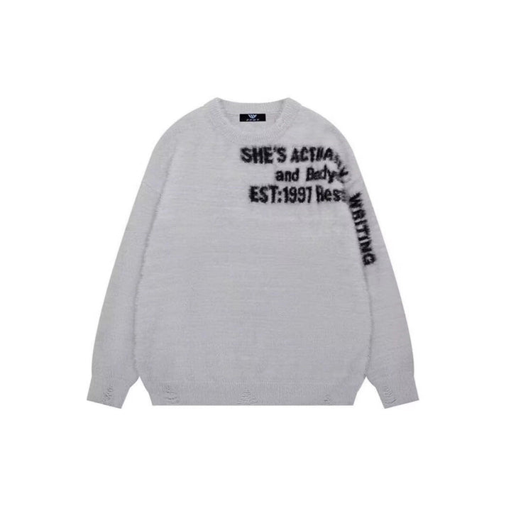 Women Casual Oversized Sweater with Graphic Print Hudson & Parker