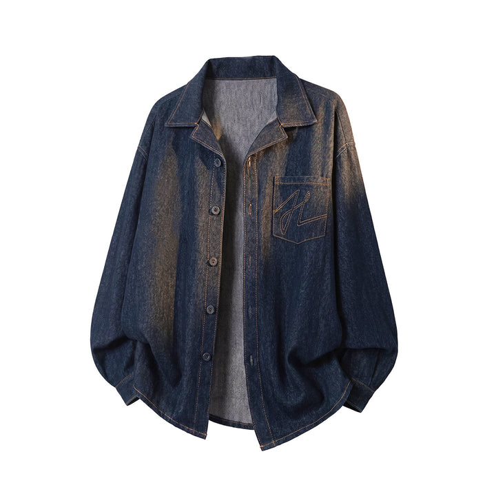 Unisex Oversize Shirt Jacket made of twill with patch chest pocket Hudson & Parker