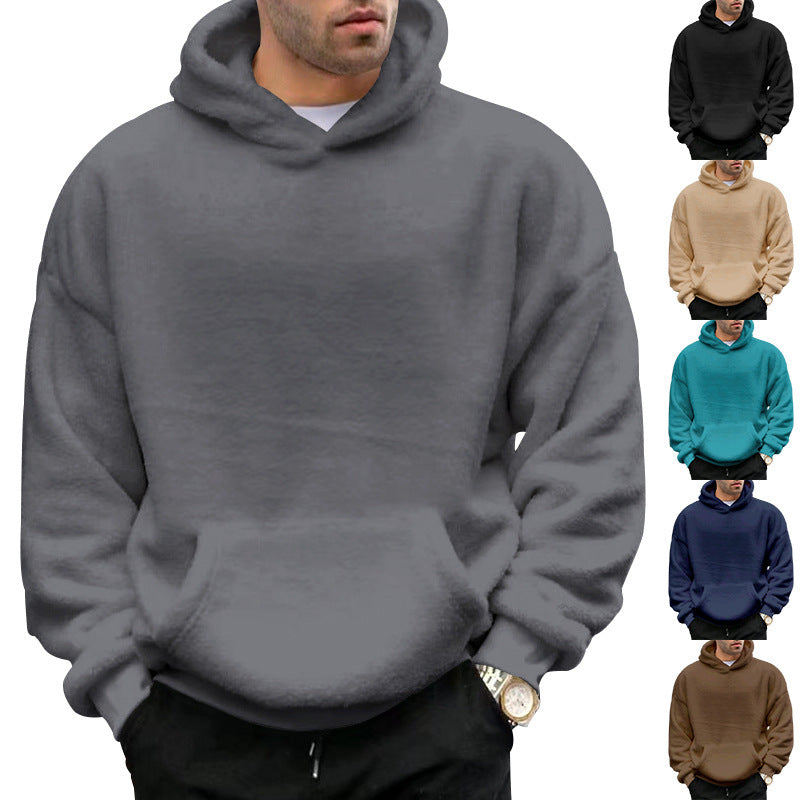 Unisex nan cozy teddy fleece hoodie with oversized fit and kangaroo pocket Hudson & Parker