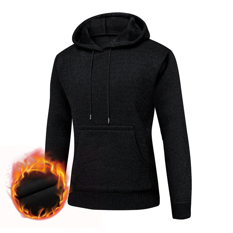 Men's Hooded Sweatshirt with Thermal Lining and Kangaroo Pocket Hudson & Parker