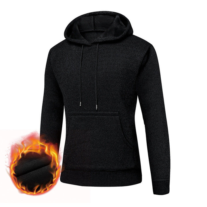 Men's Hooded Sweatshirt with Thermal Lining and Kangaroo Pocket Hudson & Parker