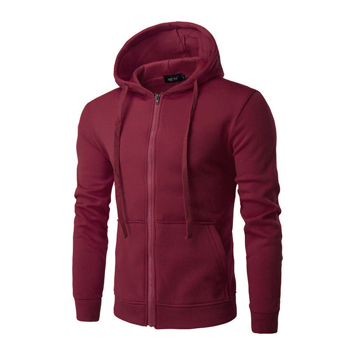 Men's slim-fit zip hoodie jacket with soft fleece lining and kangaroo pockets Hudson & Parker