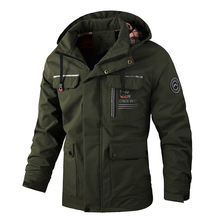 Men's water-repellent utility parka with hood, multiple pockets, and wind protection Hudson & Parker
