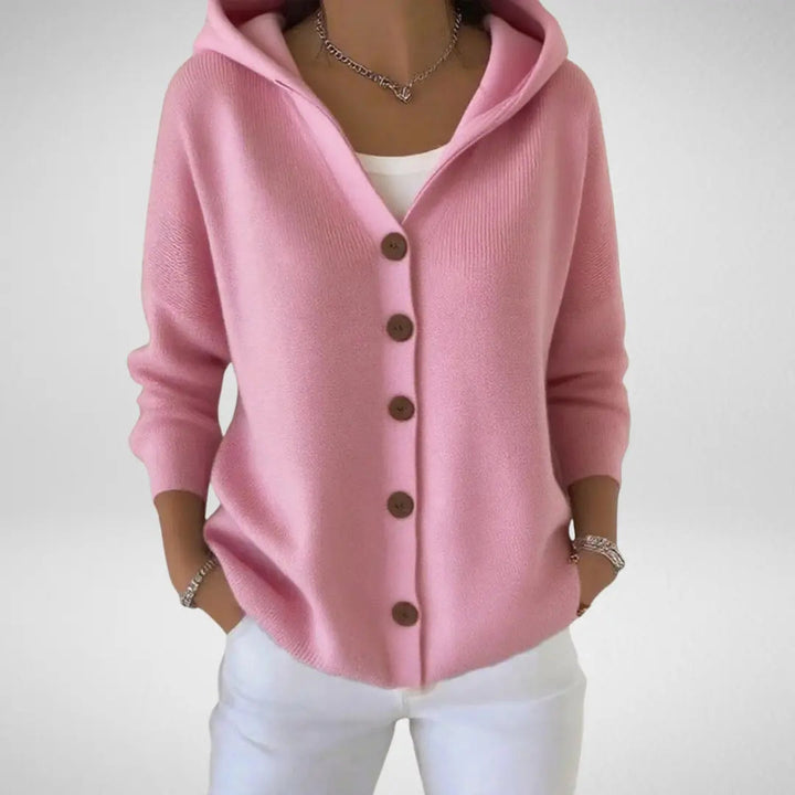 Abigail | Women Hooded Button Front Cardigan