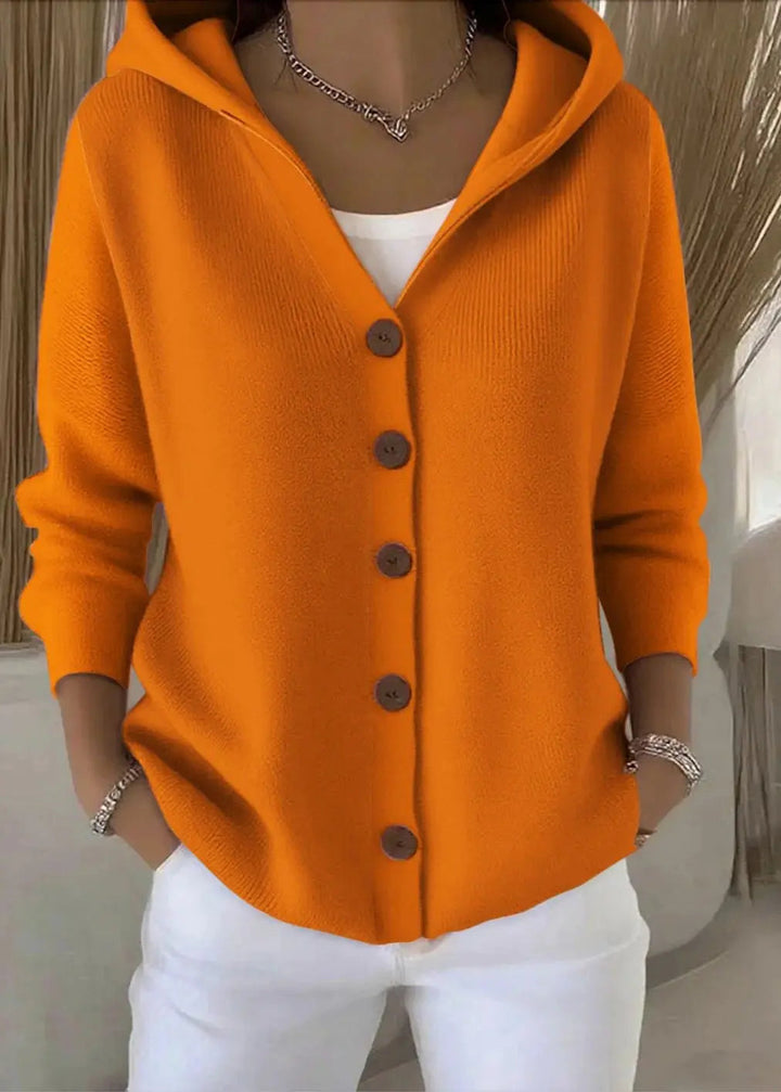 Abigail | Women Hooded Button Front Cardigan