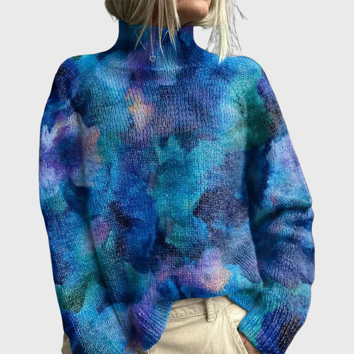 Caroline | Women’s Turtleneck Patterned Sweater