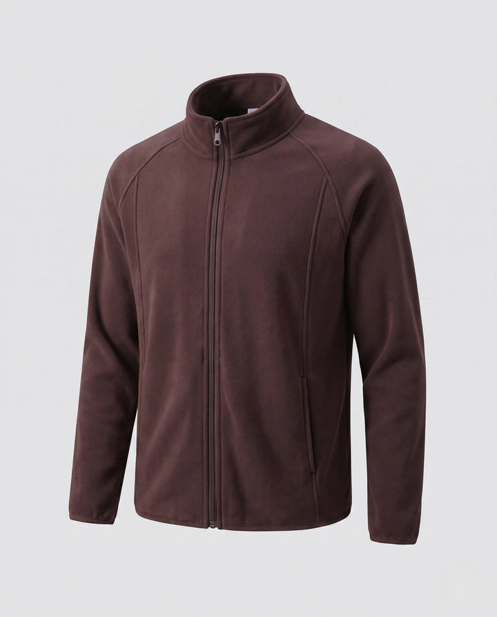 Men's fleece jacket with stand-up collar and wind protection Hudson & Parker