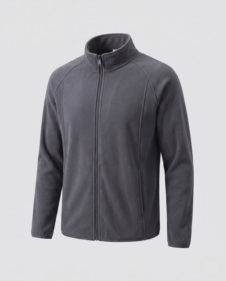 Men's fleece jacket with stand-up collar and wind protection Hudson & Parker