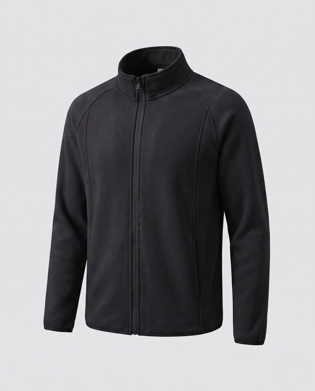 Men's fleece jacket with stand-up collar and wind protection Hudson & Parker