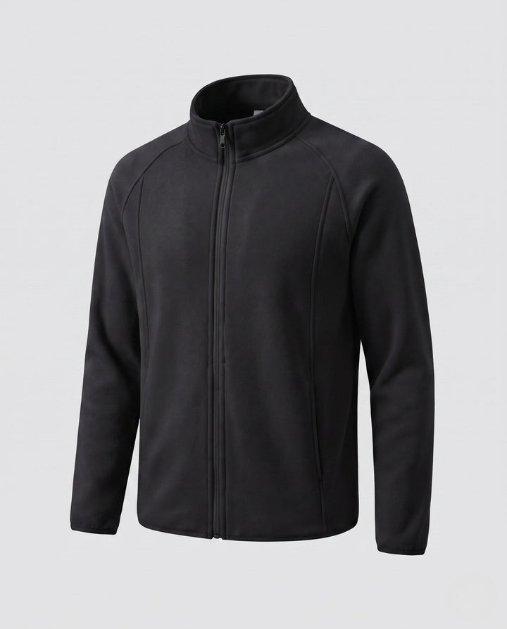 Men's fleece jacket with stand-up collar and wind protection Hudson & Parker
