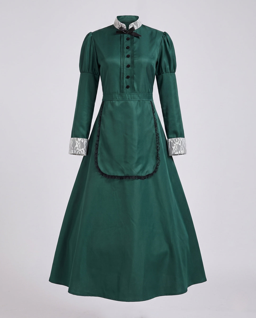 Ladies Historical Hooded Dress with Ruffles and Decorative Accents Hudson & Parker Fashion