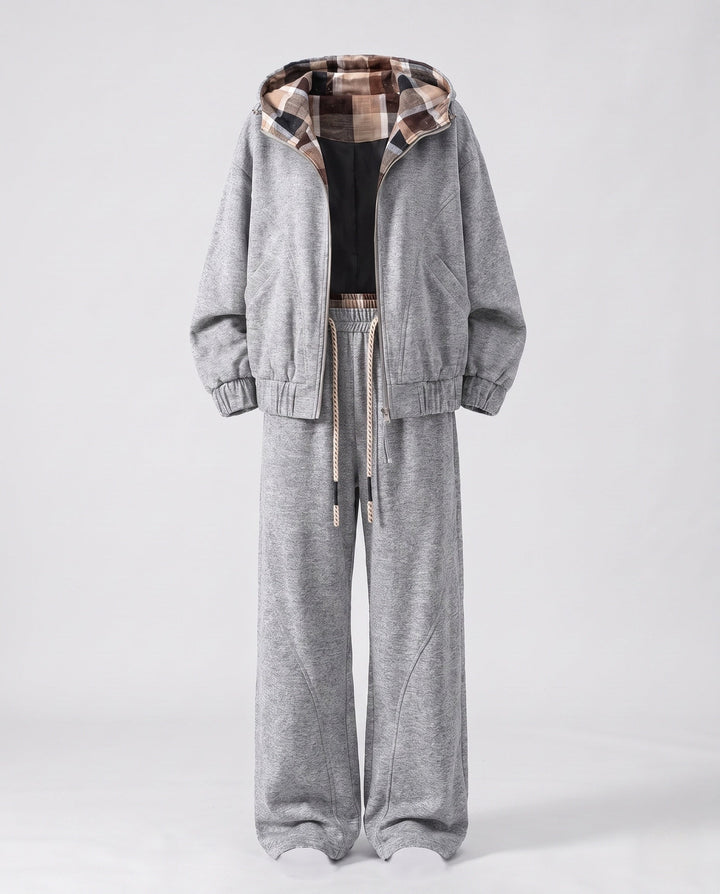 Women casual hoodie jackets and loose jogging pants set