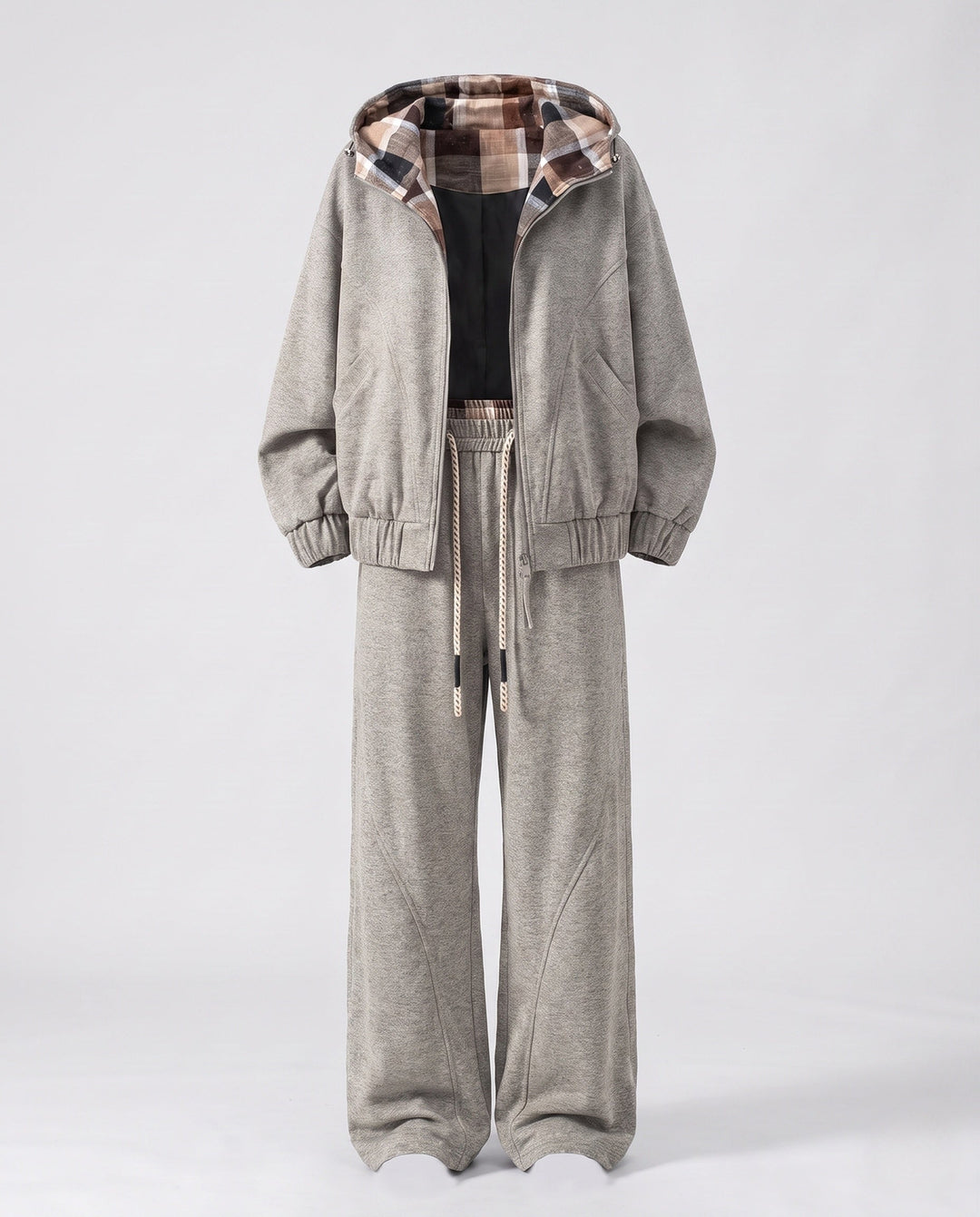 Women casual hoodie jackets and loose jogging pants set
