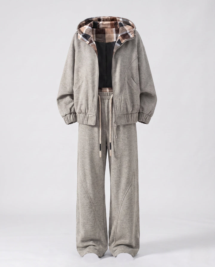 Women casual hoodie jackets and loose jogging pants set