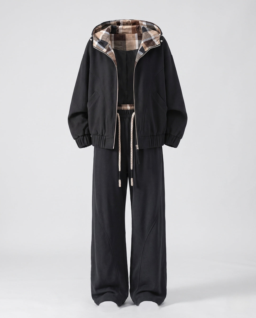 Women casual hoodie jackets and loose jogging pants set