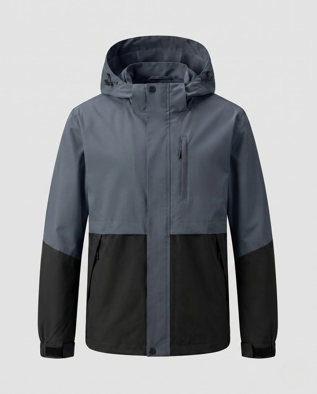 Unisex two-tone softshell jacket with hood, wind and water-repellent outdoor performance