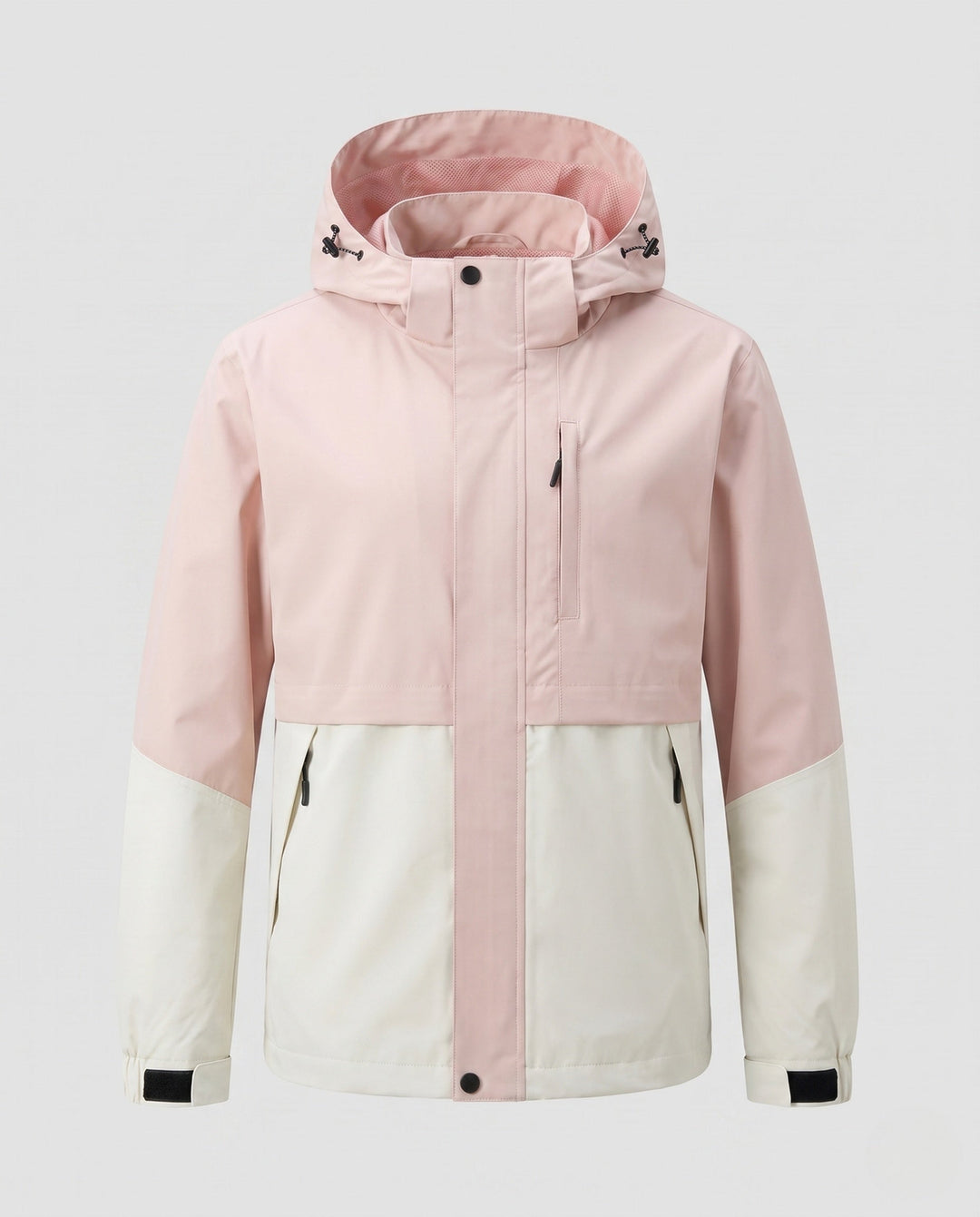 Unisex two-tone softshell jacket with hood, wind and water-repellent outdoor performance