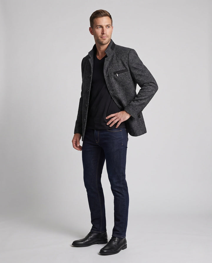 Men's Textured Short Coat