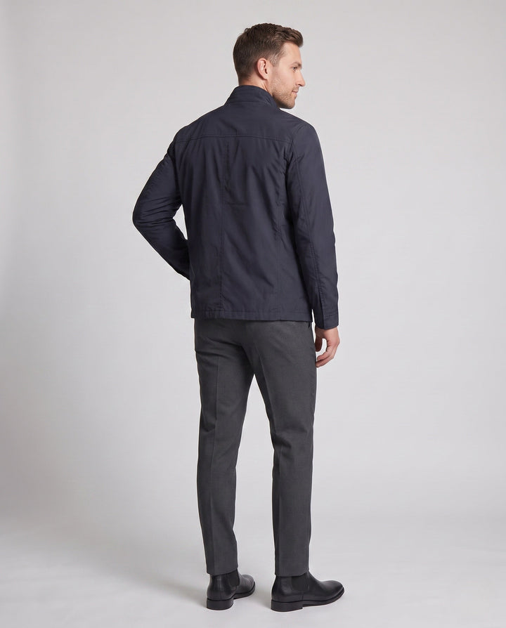 Men's lightweight stand-up collar field jacket made from functional water-repellent material