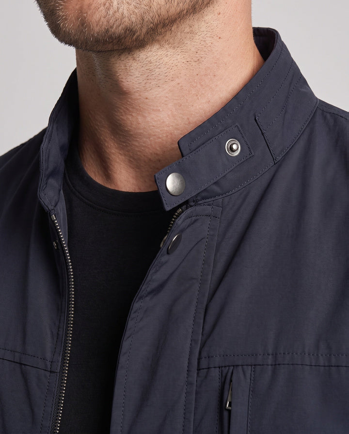 Men's lightweight stand-up collar field jacket made from functional water-repellent material