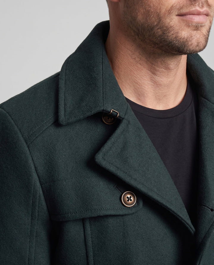 Men's transitional jacket in fieldcoat style with patterned lining