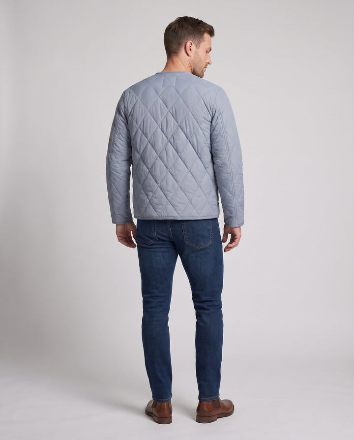 Men's ultra-light quilted inner jacket with snap buttons