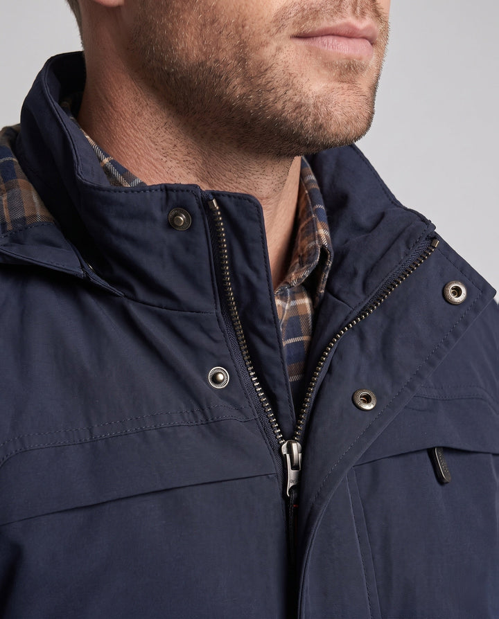 Men's Lightweight Functional Jacket in Field Style with Hood, Multiple Pockets and Velcro Cuffs