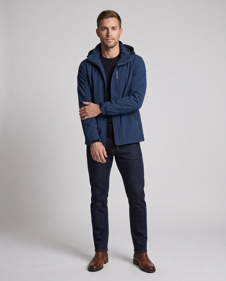 Men's Breathable Lightweight Wind and Rain Jacket Hudson & Parker