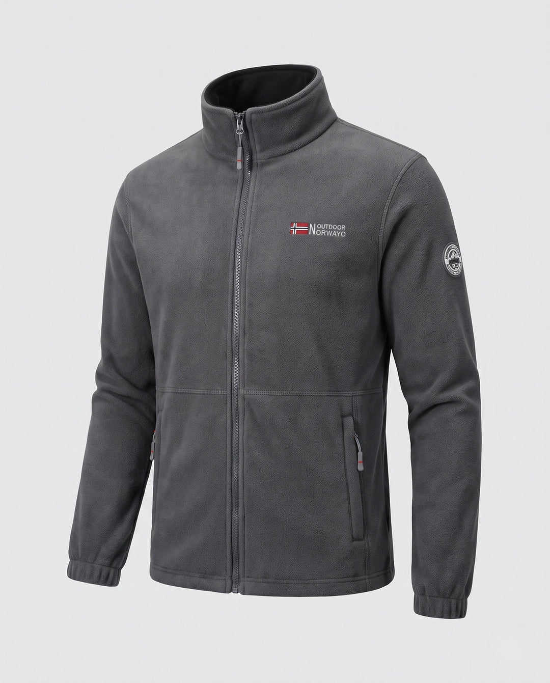 Men's fleece jacket with all-over teddy lining, high collar and zip pockets Hudson & Parker