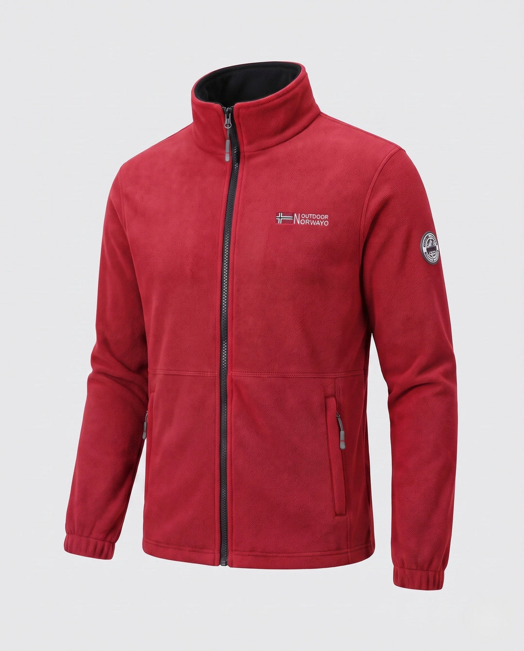 Men's fleece jacket with all-over teddy lining, high collar and zip pockets Hudson & Parker