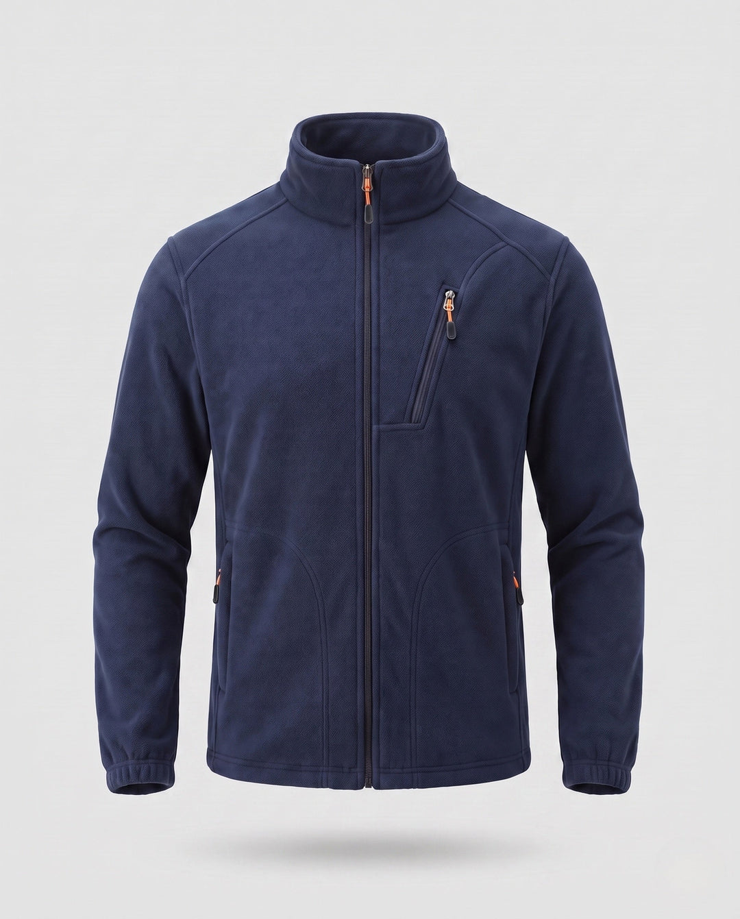 Men's fleece jacket with warming inner lining, stand-up collar and zip pockets Hudson & Parker