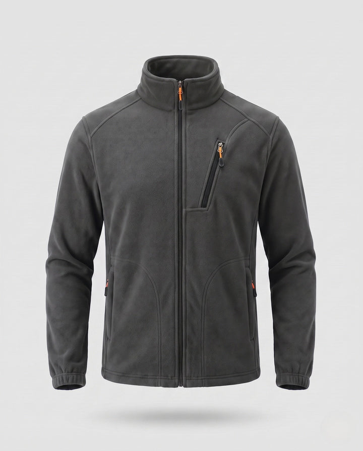 Men's fleece jacket with warming inner lining, stand-up collar and zip pockets Hudson & Parker